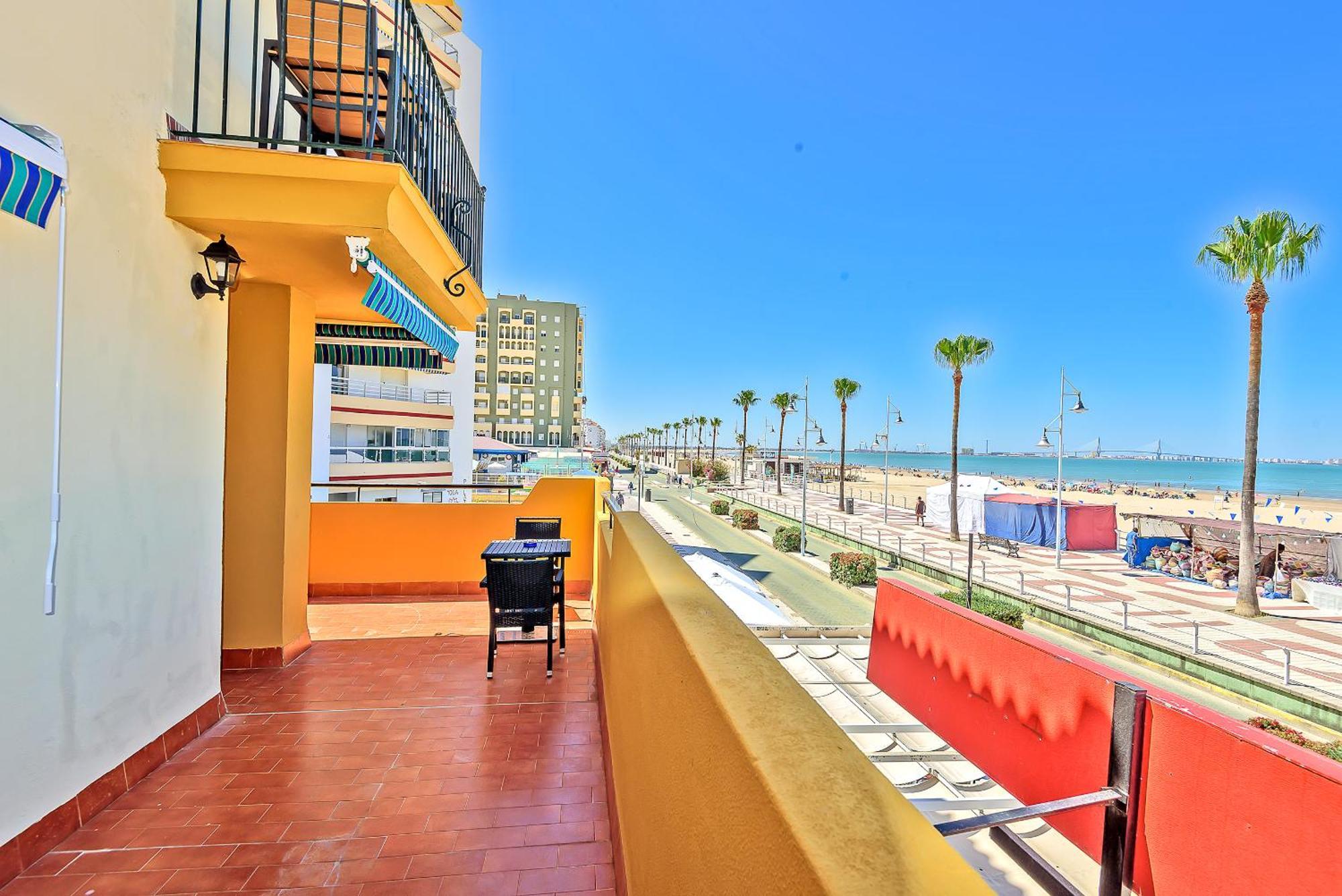 Beachfront Duplex 1ª Linea & Terraces Oceanfront Эль-Пуэрто-де-Санта-Мария Экстерьер фото