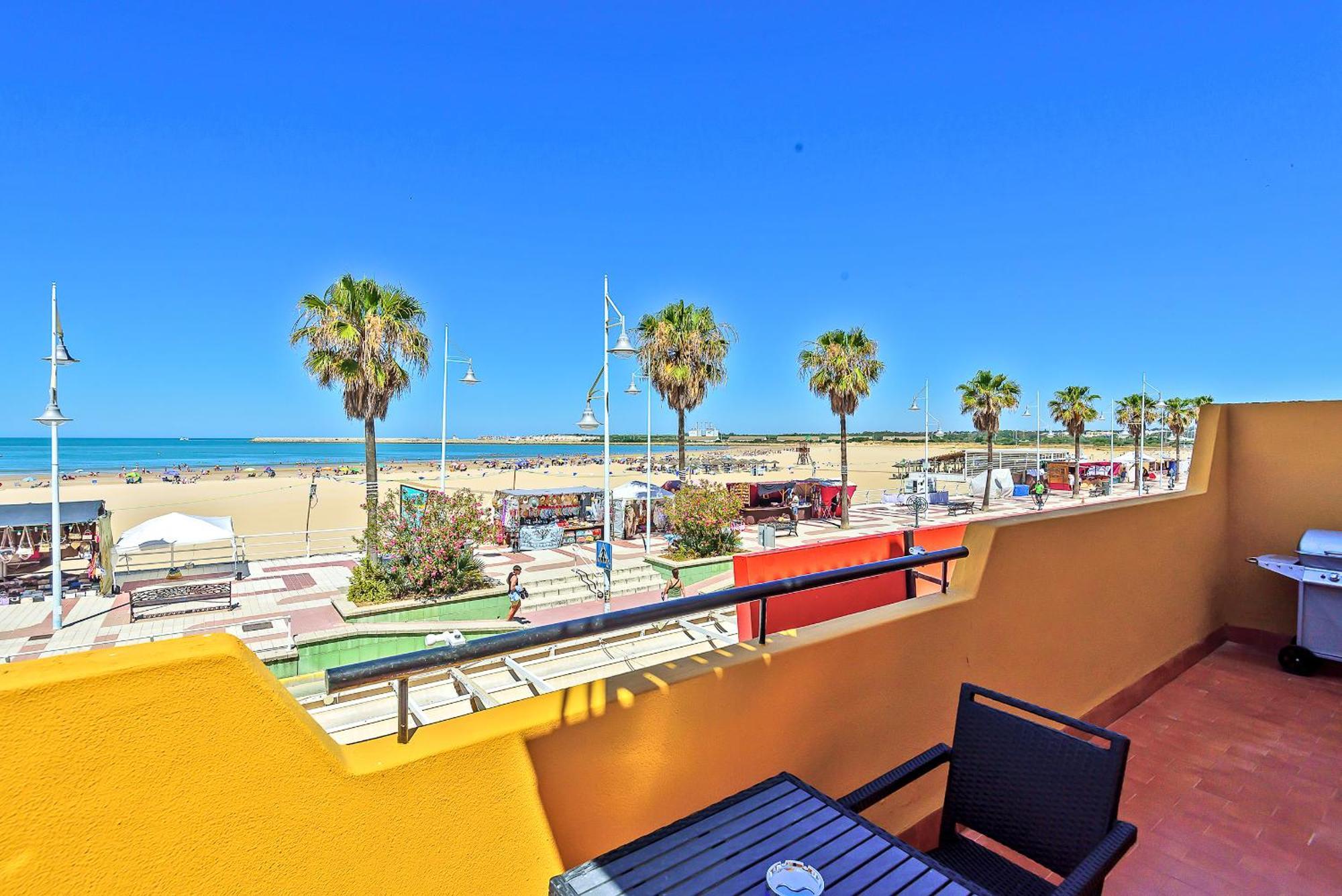 Beachfront Duplex 1ª Linea & Terraces Oceanfront Эль-Пуэрто-де-Санта-Мария Экстерьер фото