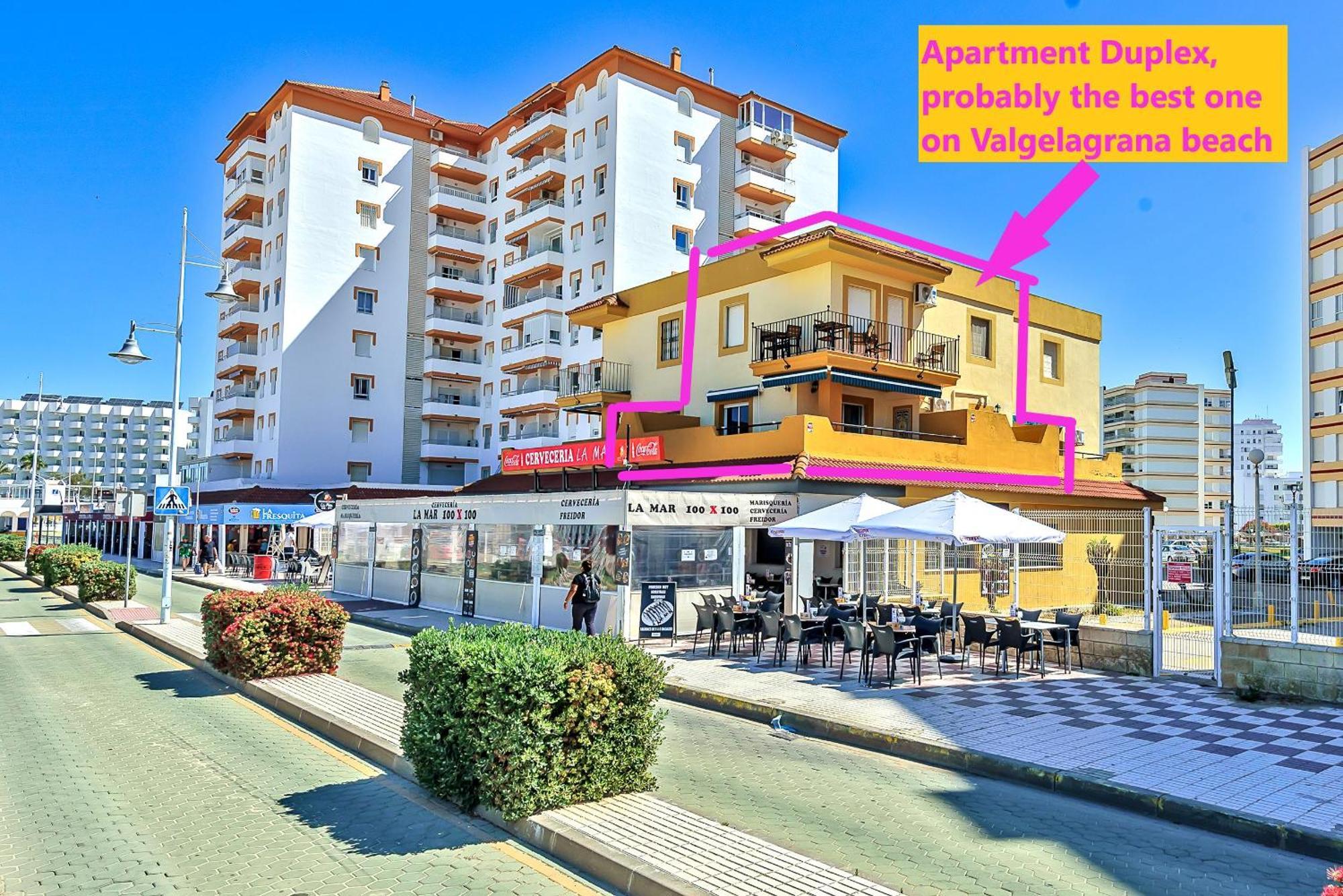 Beachfront Duplex 1ª Linea & Terraces Oceanfront Эль-Пуэрто-де-Санта-Мария Экстерьер фото